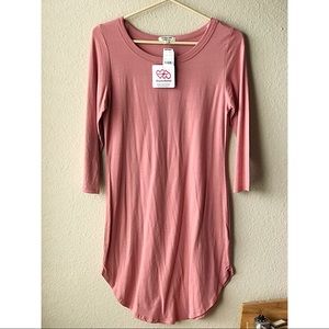 Heart & Hips 3/4 Sleeve Bodycon Mini Dress